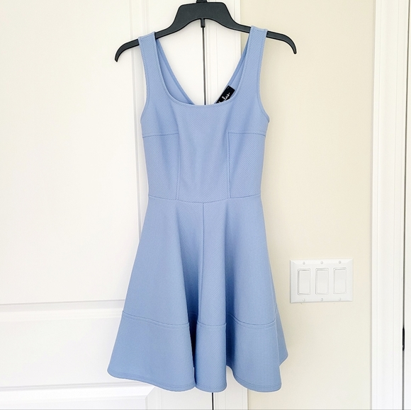 Lulu's Home Before Daylight Periwinkle Skater Dress Party Gift Spring Summer - Picture 5 of 8